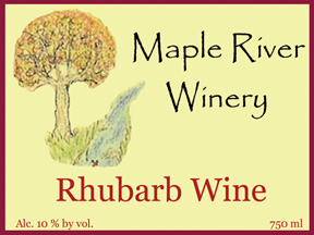 rhubarb wine label